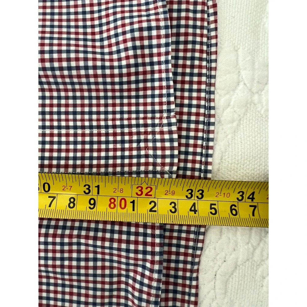 Polo Ralph Lauren Shirt Mens XXL Red Blue White Gingham Cotton Button Down Pony